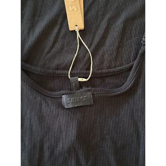 Skims Soft Lounge Long Slip Dress Onyx Size Small - Picture 10 of 12